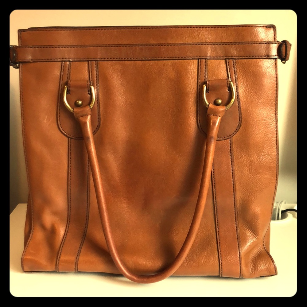 Banana republic tan leather tote